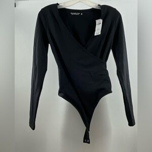 Black Long Sleeve Bodysuit Abercrombie & Fitch NWT
